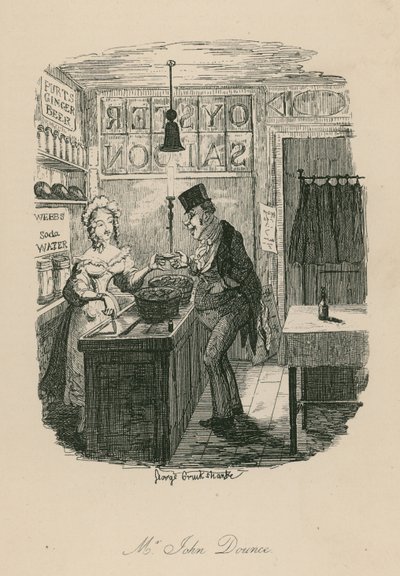 Mr. John Dounce, Charakter aus Sketches by Boz (Charles Dickens) von George Cruikshank